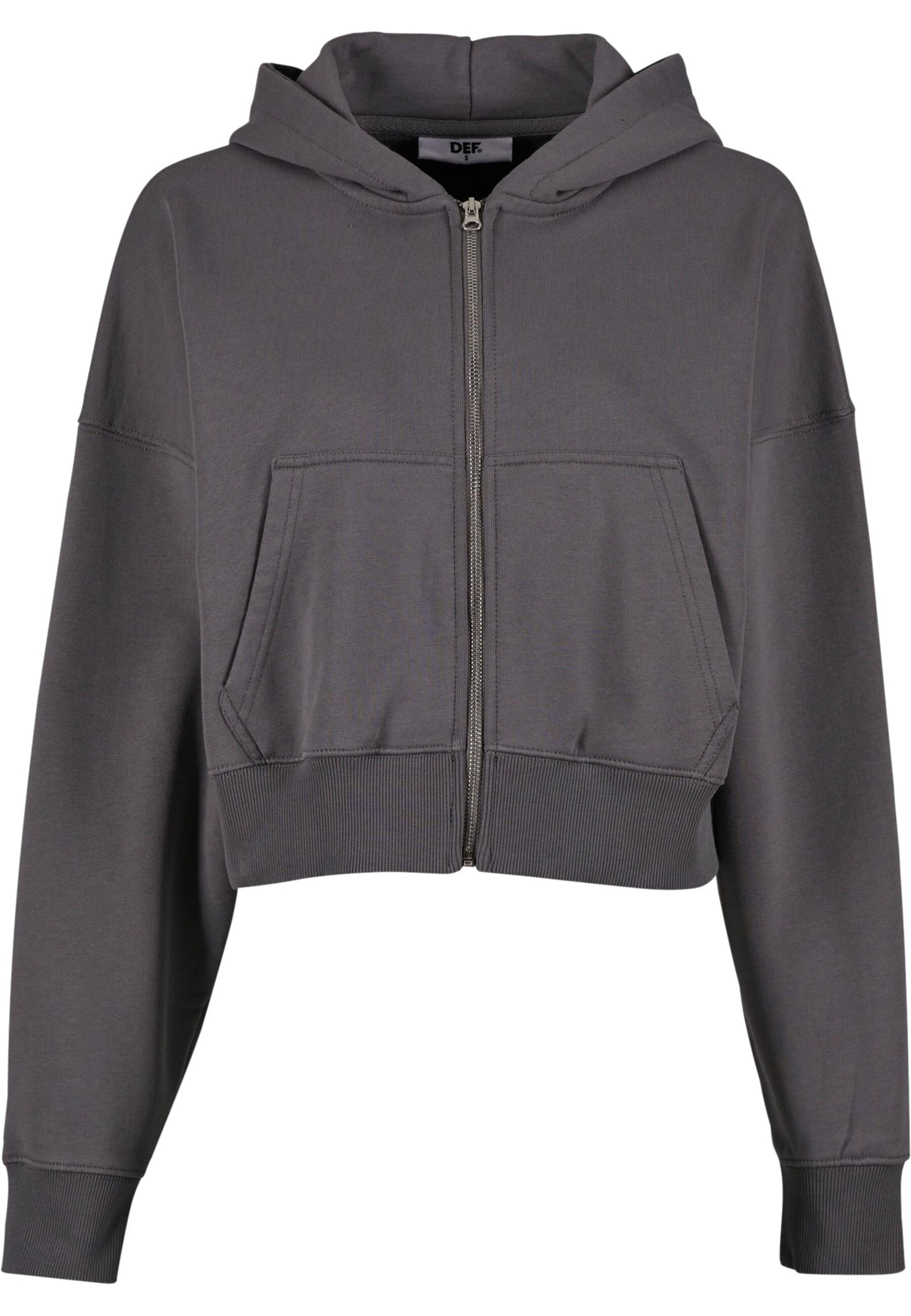 DEF Sweatjacka i grå: framsida