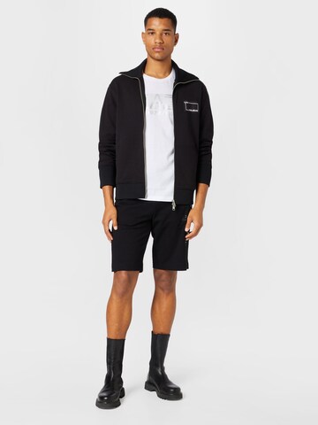 ARMANI EXCHANGE Zip-Up Hoodie in Black