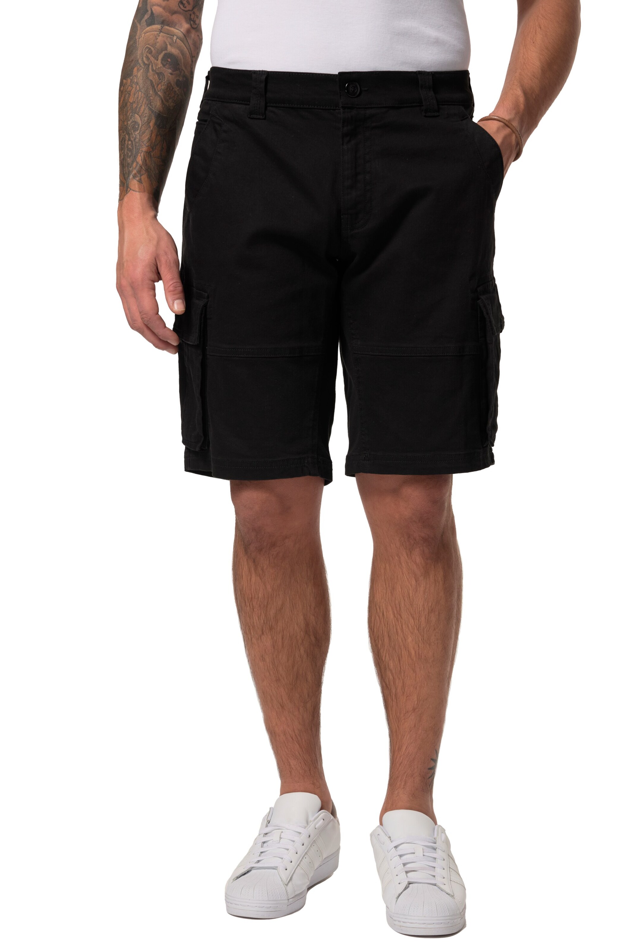 JP1880 Regular Cargobroek in Zwart: voorkant