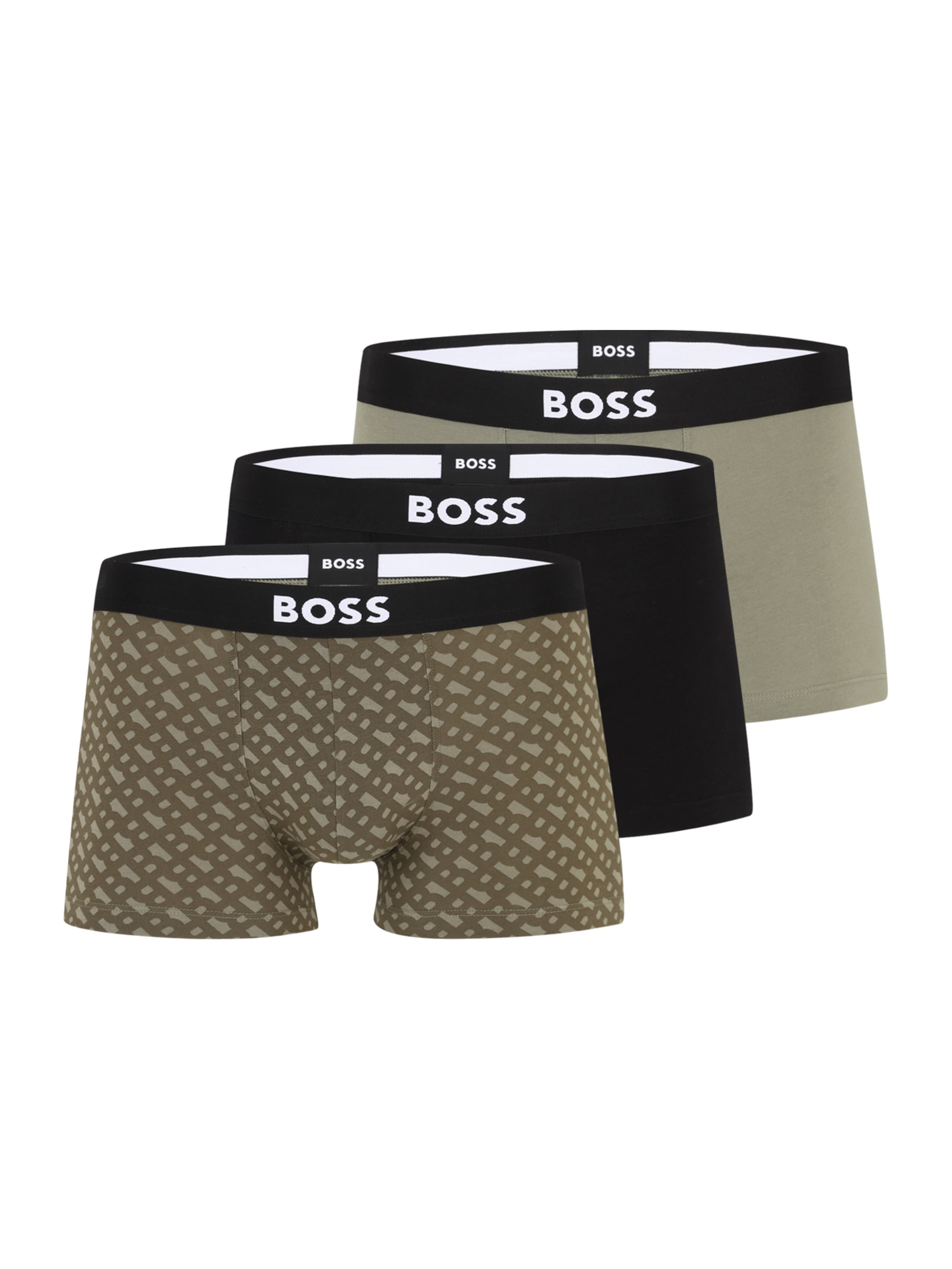 BOSS - Calzoncillo boxer en verde: frente
