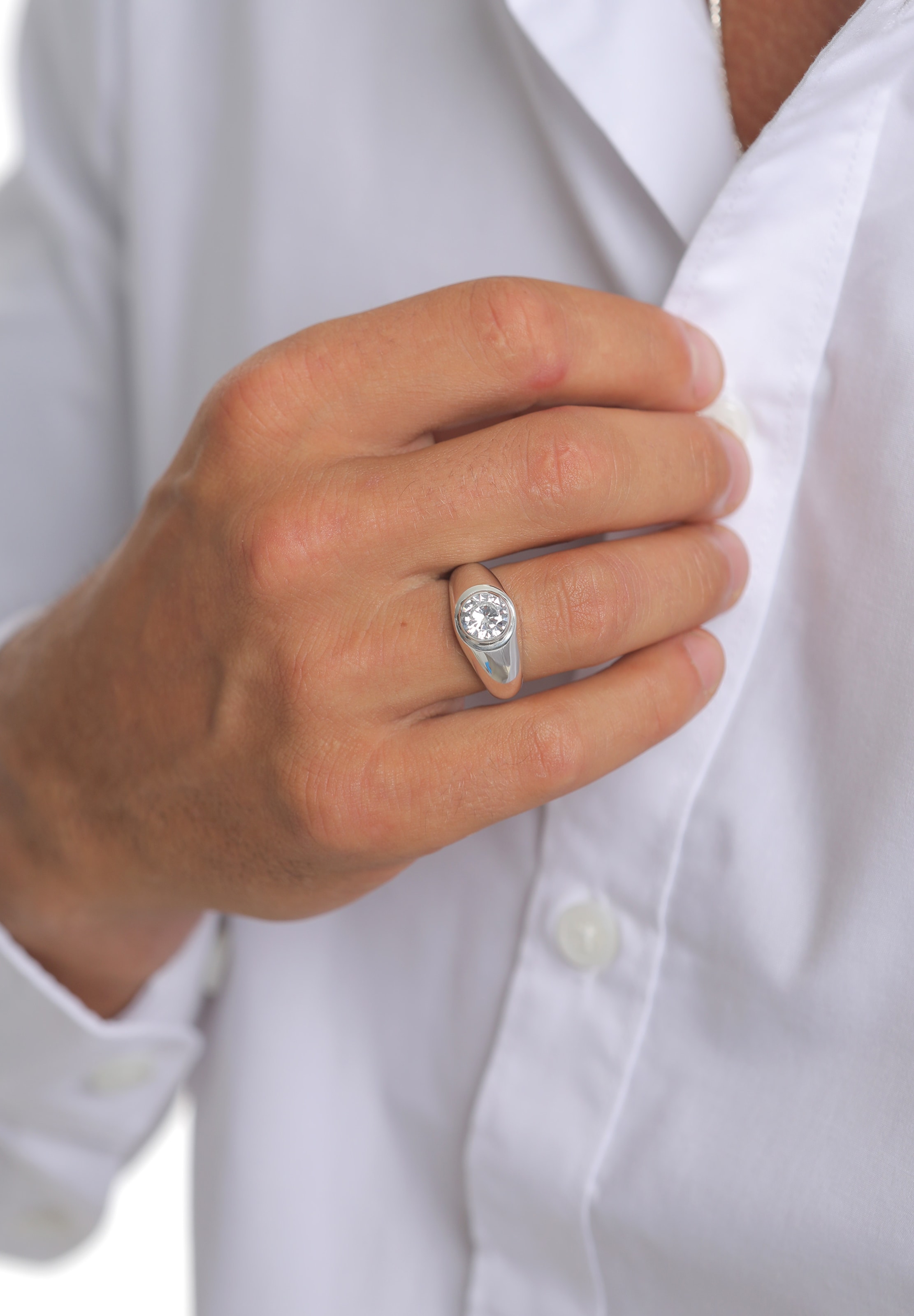 KUZZOI Ring in Zilver: voorkant