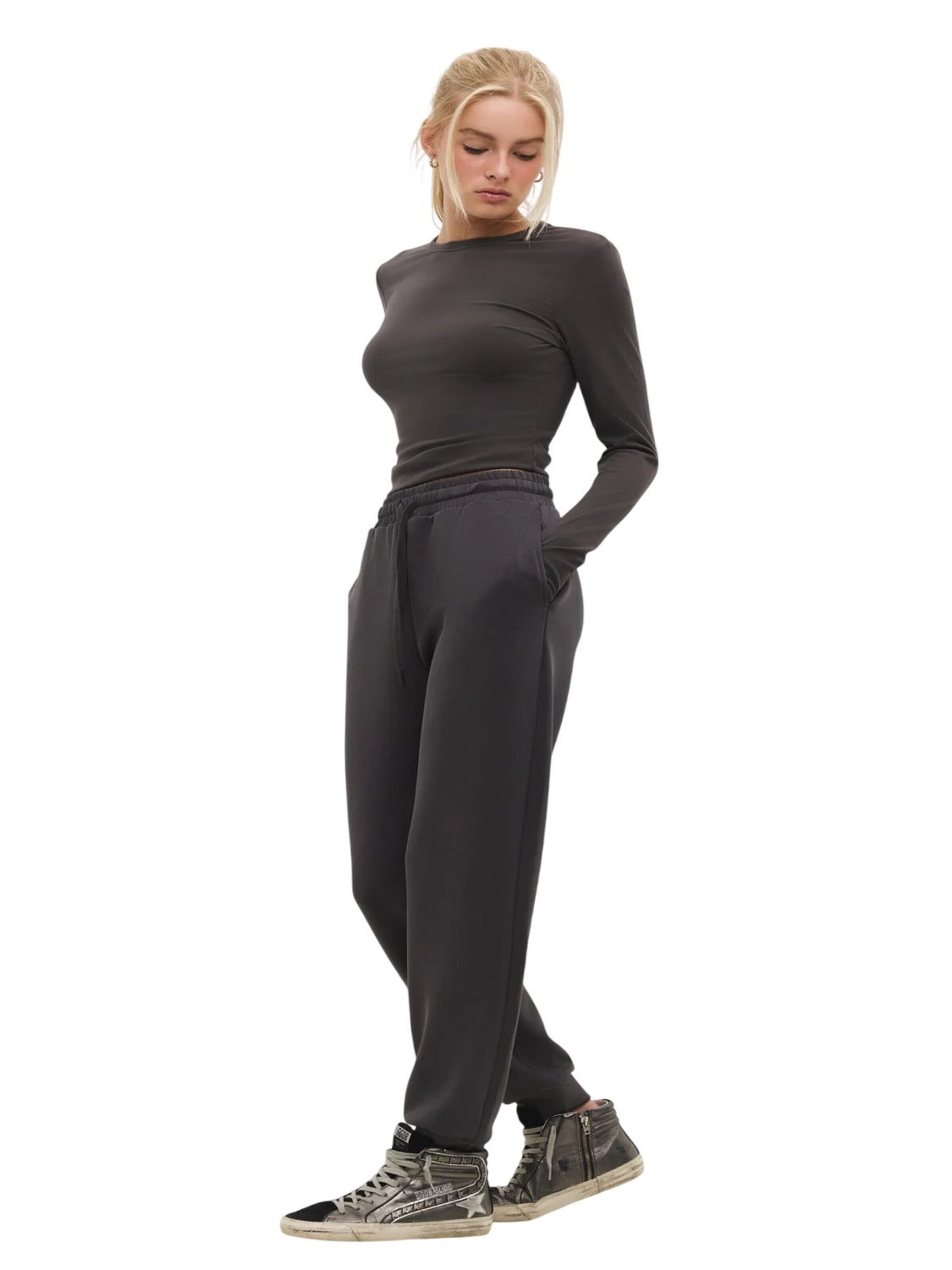 No Matter What Tapered Trousers in Grey