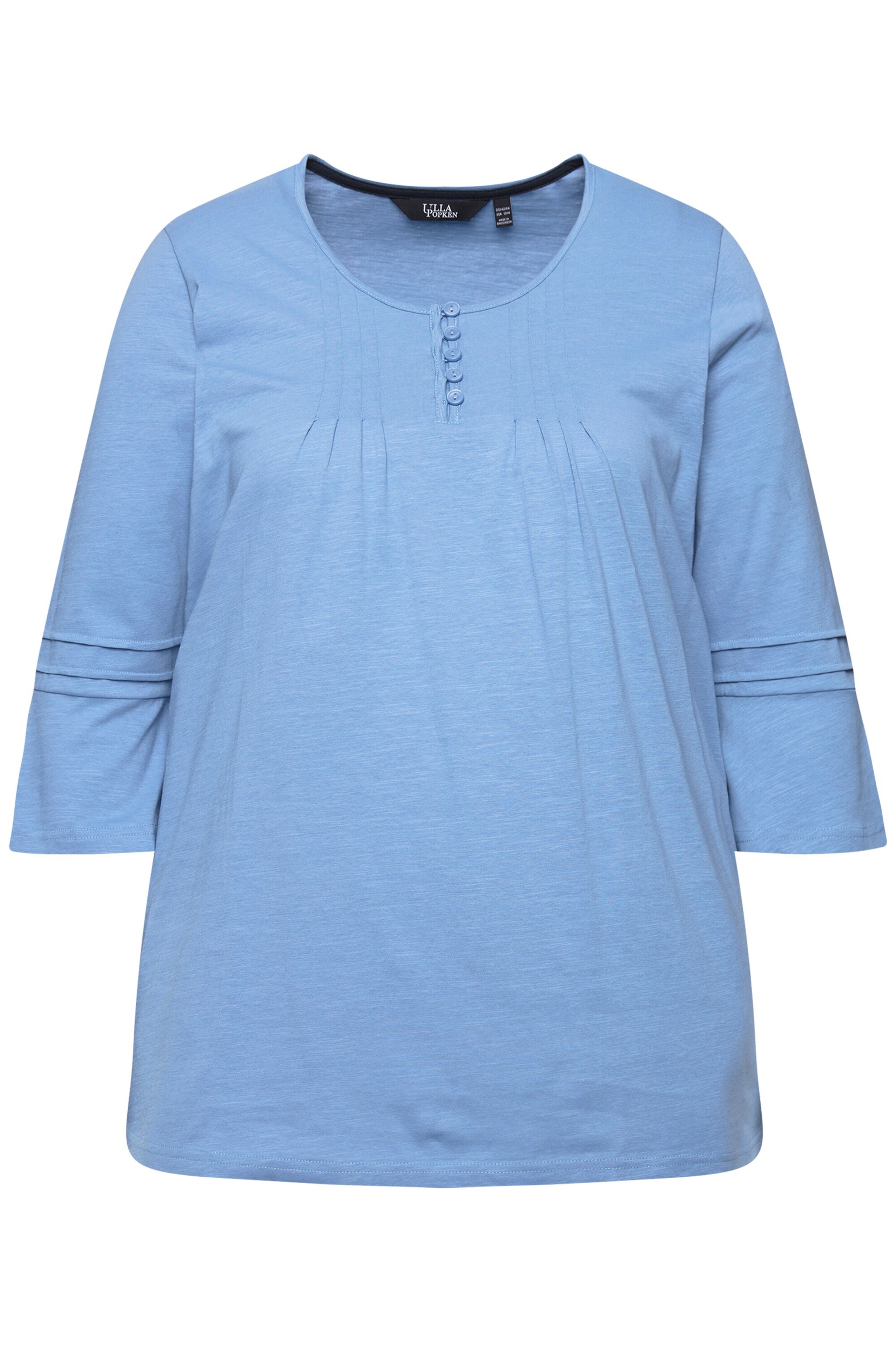 T-shirt Ulla Popken en bleu : devant
