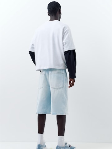 Baggy Jeans de la Pull&Bear pe albastru