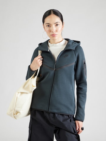 Nike Sportswear Sweatjacke 'TECH FLEECE 2' in Grün: Vorderseite