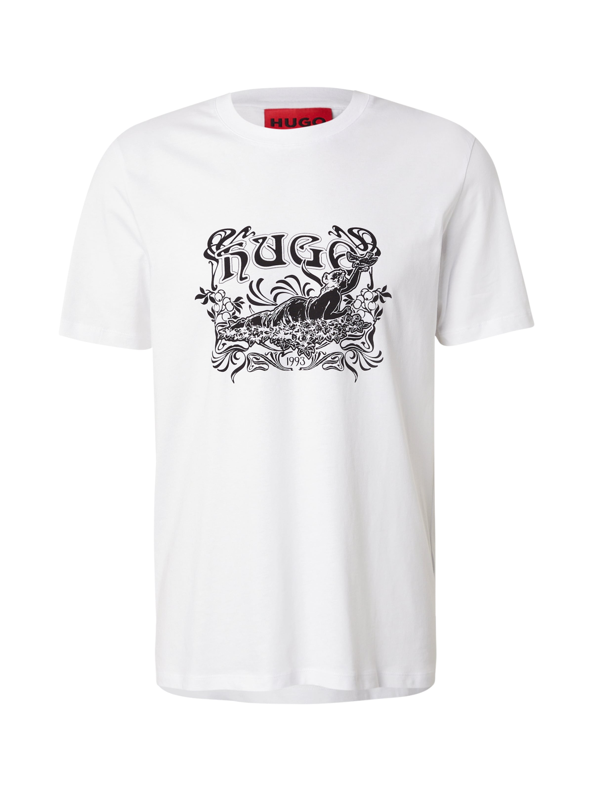 HUGO Majica 'Diwom' u crna / bijela, Pregled proizvoda