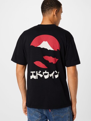 EDWIN Shirt 'Kamifuji' in Zwart