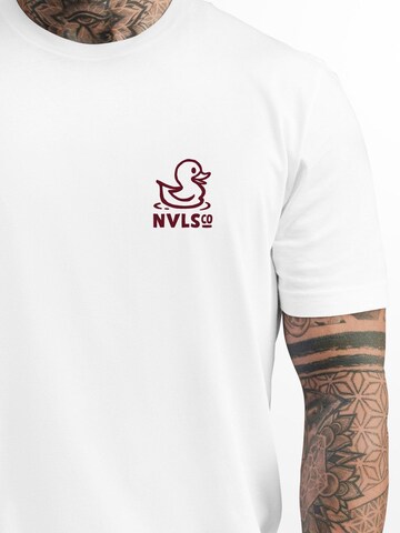 Neverless Shirt 'Good Vibes Rücken' in White