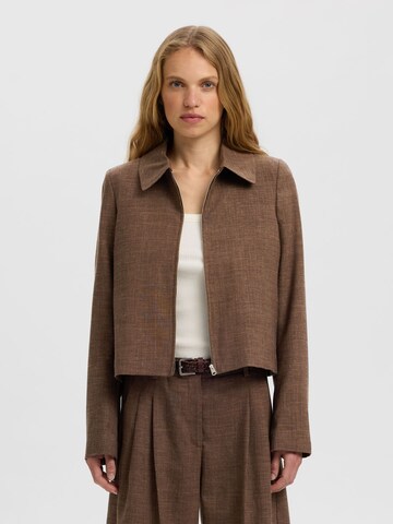 SELECTED - Chaqueta de entretiempo en marrón: frente