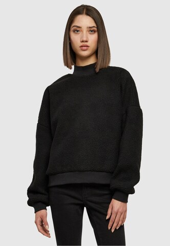 Urban Classics Sweatshirt 'Sherpa' in Zwart: voorkant