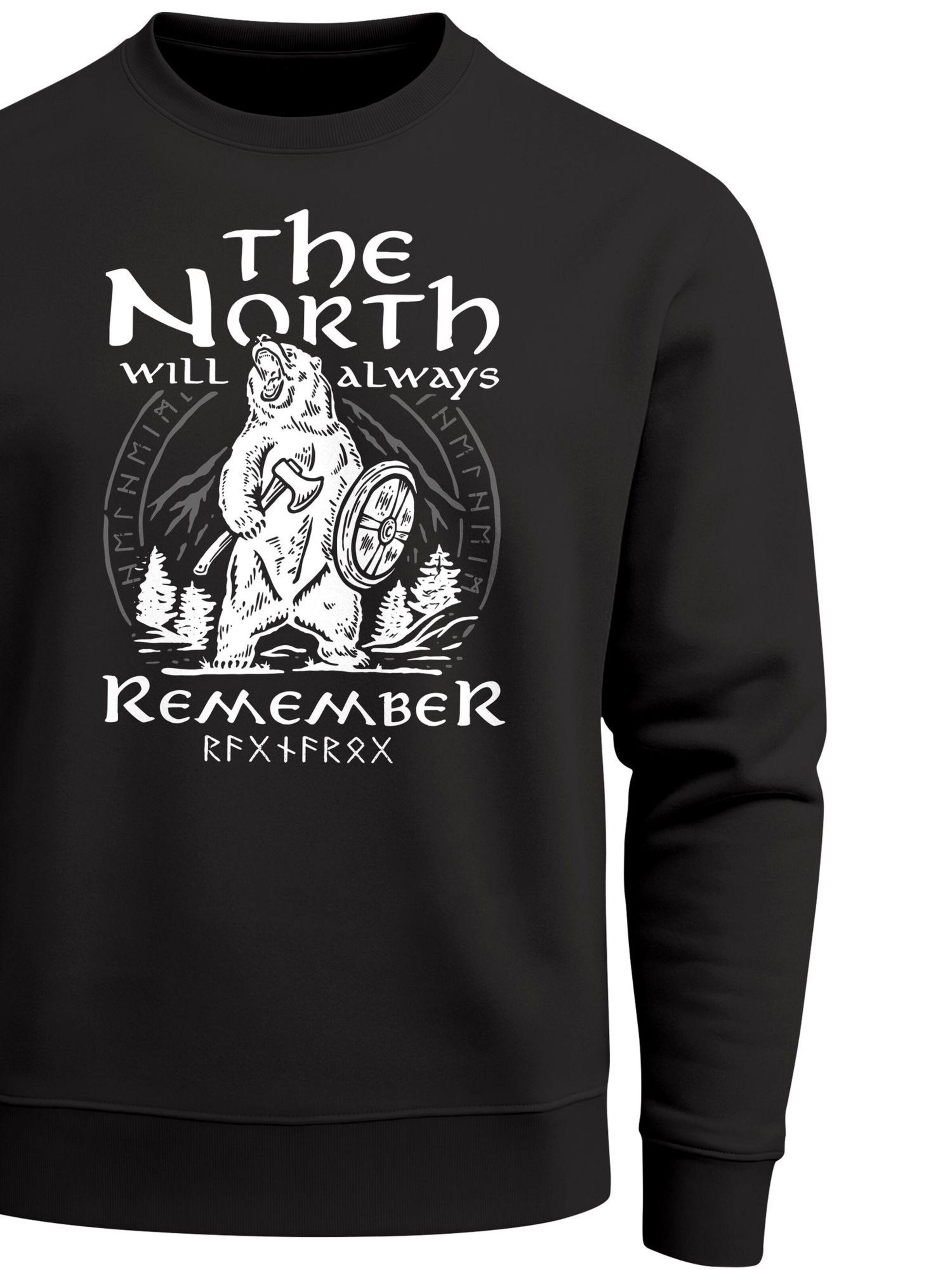 Neverless Sweatshirt 'The North'‌‌‌‌‌‌‌‌ in Schwarz