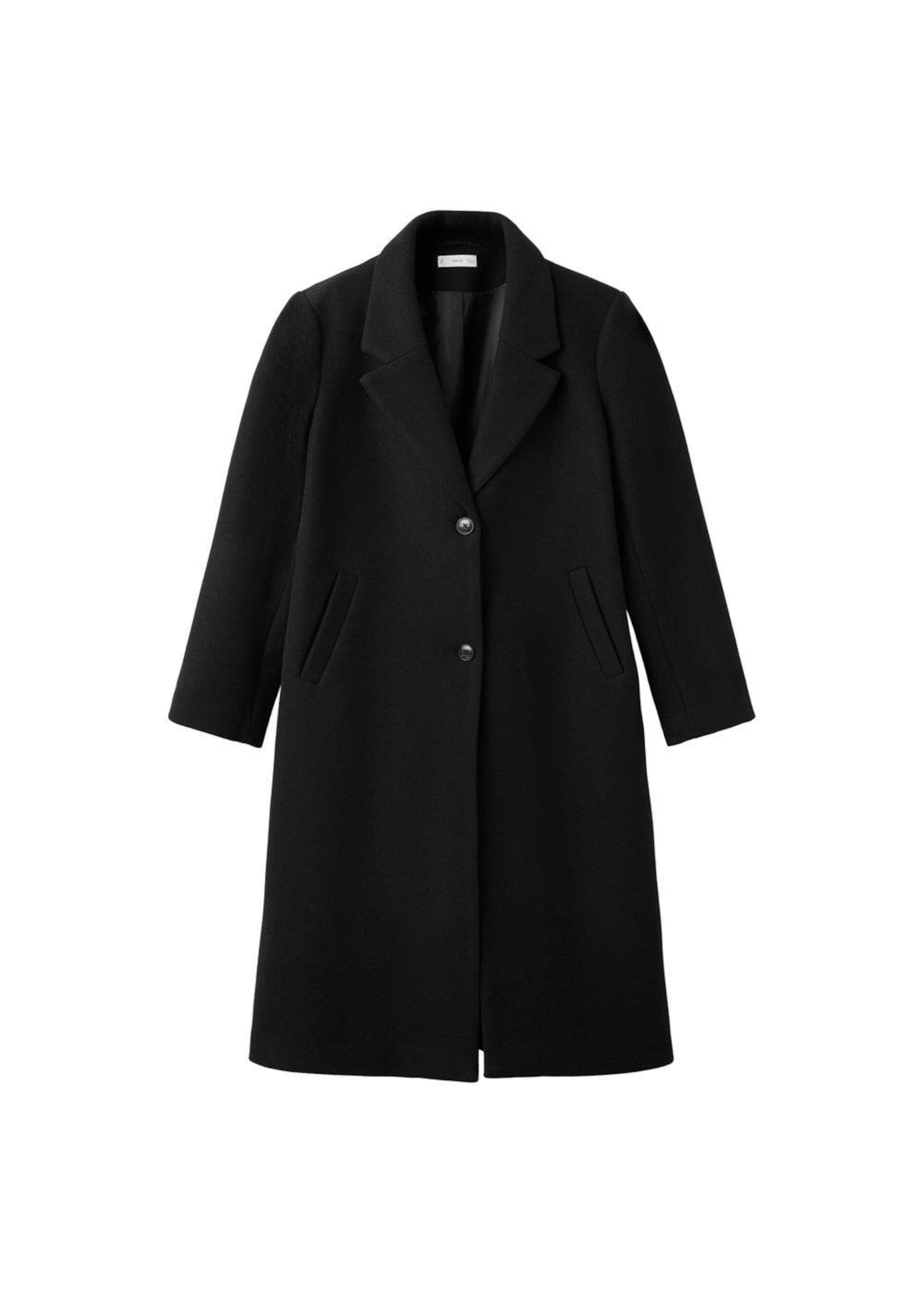 MANGO TEEN Mantel 'Galesn' in Schwarz: Vorderseite
