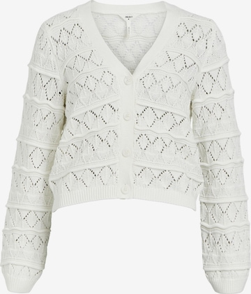 Cardigan OBJECT en blanc : devant