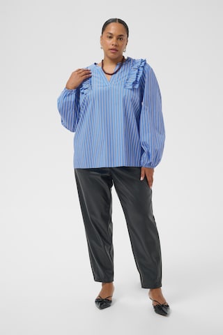 KAFFE CURVE Bluse 'KCSavina' in Blau