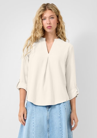 QS Bluse in Beige: Vorderseite