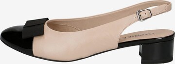 CAPRICE Slingback Pumps in Beige