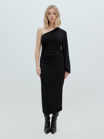 EDITED Gebreide jurk 'Phoebe' in Zwart
