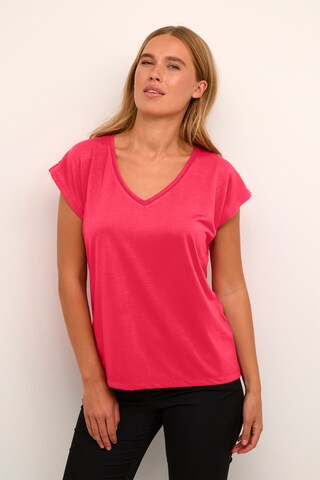 Kaffe T-shirt i rosa: framsida