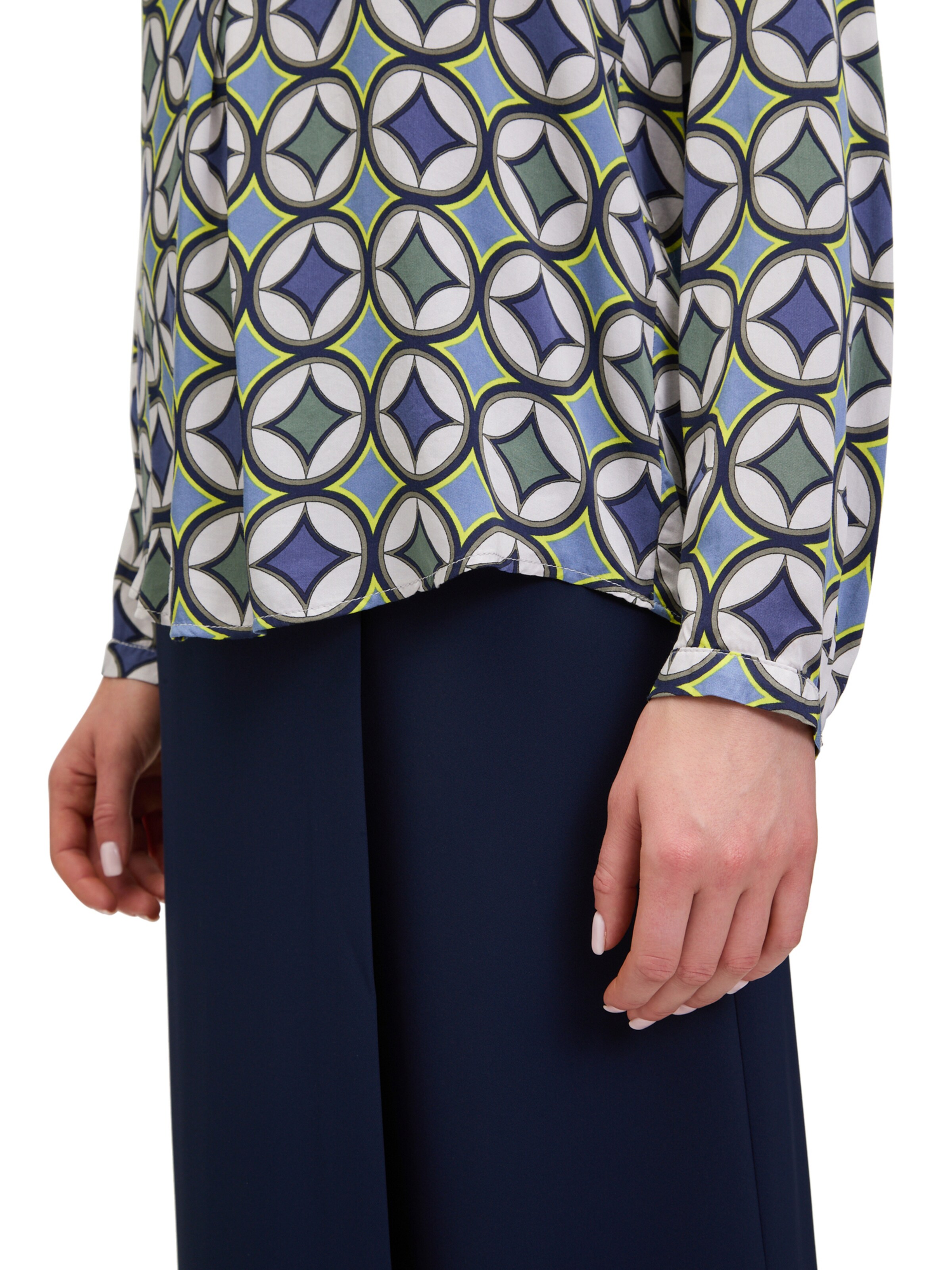 Cartoon Casual-Bluse mit Knöpfen in Blau