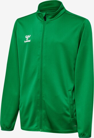Hummel Athletic Zip-Up Hoodie 'ESSENTIAL TRACK' in Green