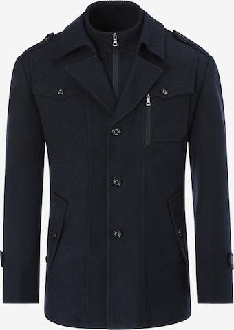 YOUTHUP Winter Coat 'Reverslinie' in Blue: front