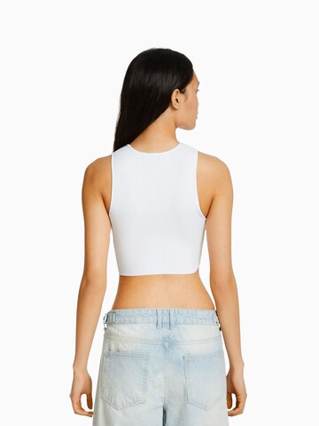 Tops en tricot Bershka en blanc