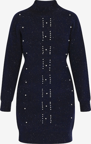 faina - Vestido de malha em azul: frente