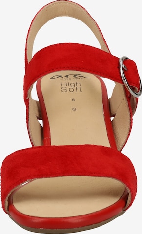 ARA Strap Sandals in Red