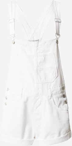 Free People - Regular Jardineira de ganga 'ZIGGY' em branco: frente