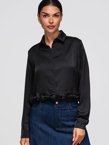 Camicia da donna di Ombre in nero: frontale
