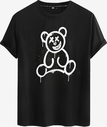 RMK Shirt '“Bear Smiley ”' in Schwarz: Vorderseite
