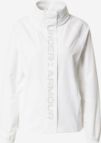UNDER ARMOUR Sportovní bunda – bílá: přední strana