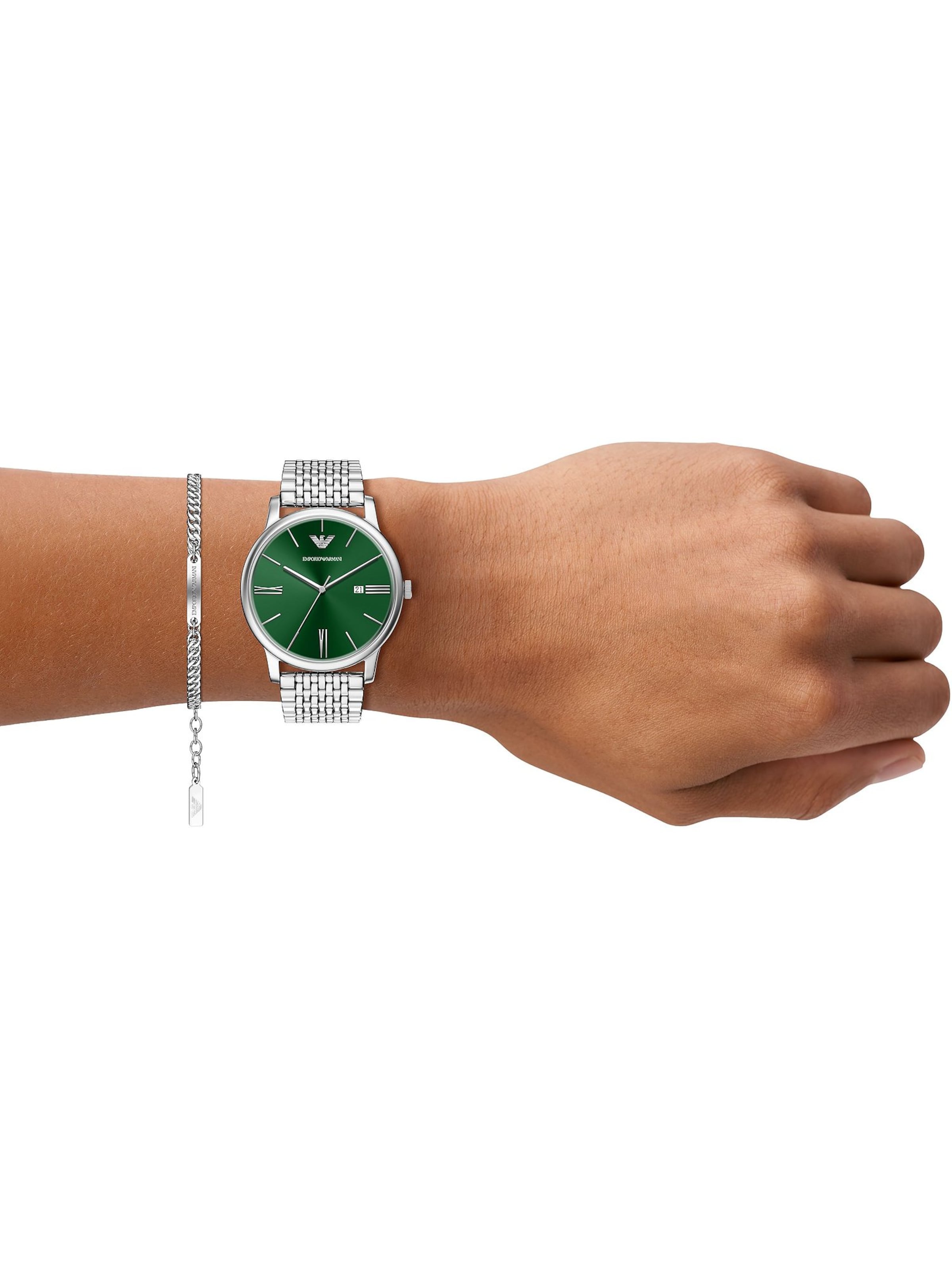 Emporio Armani Uhr in Silber: Vorderseite