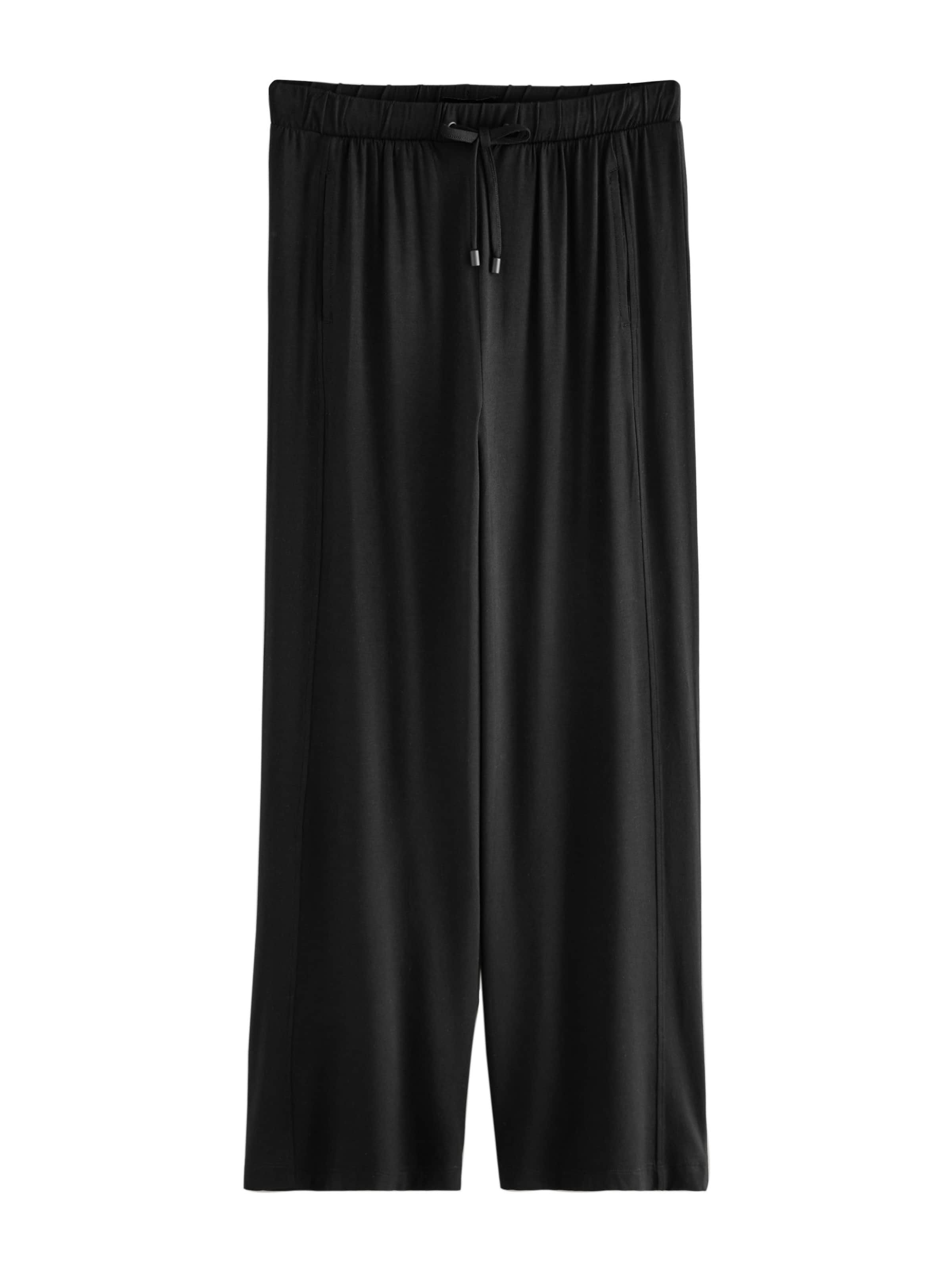 Wide Leg Pantalon Next en noir : devant