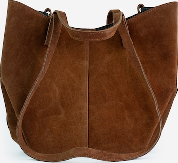 lePelou Shoulder Bag 'TESSA' in Brown: front