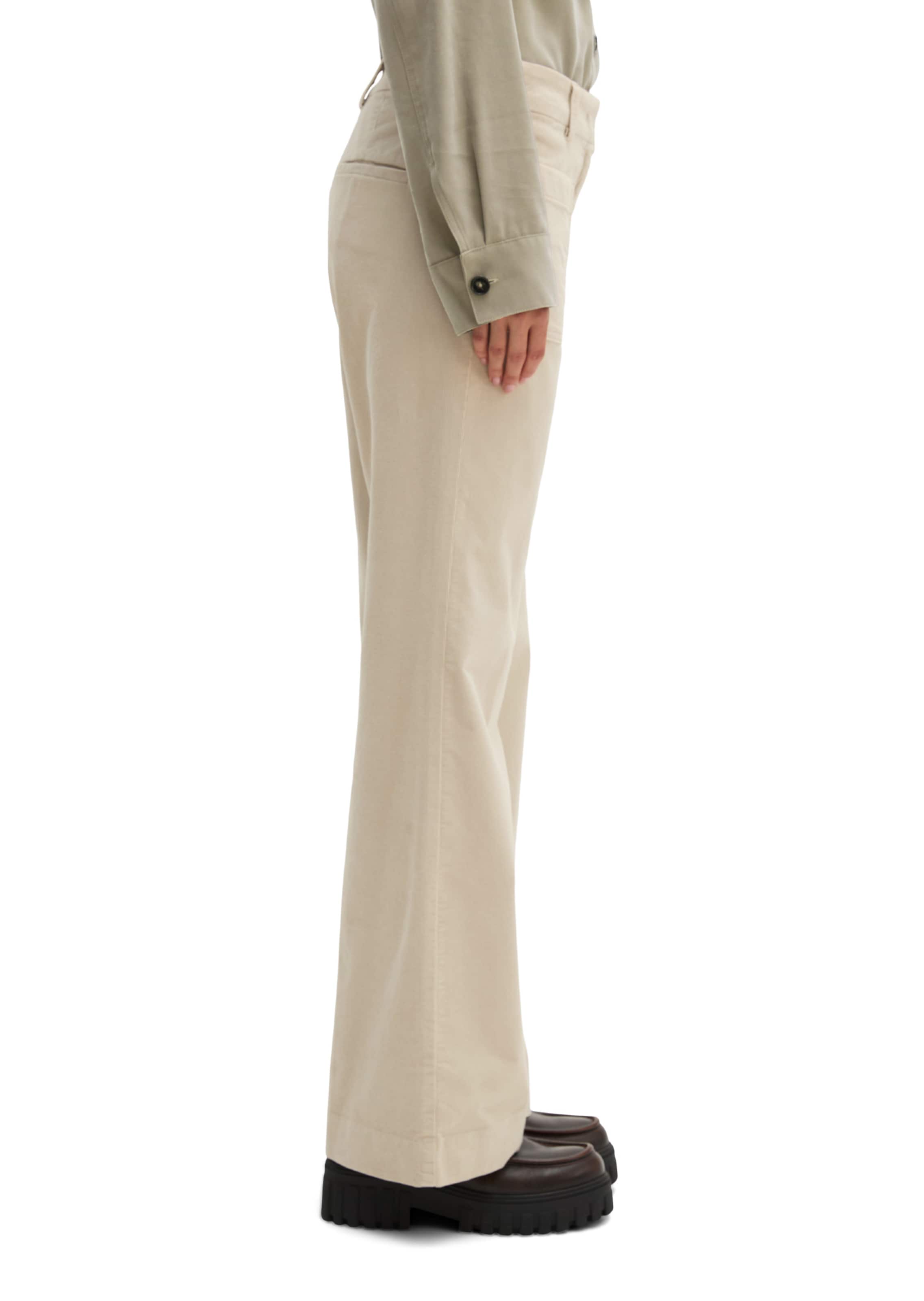 Marc O'Polo Flared Broek 'Marthe' in Beige