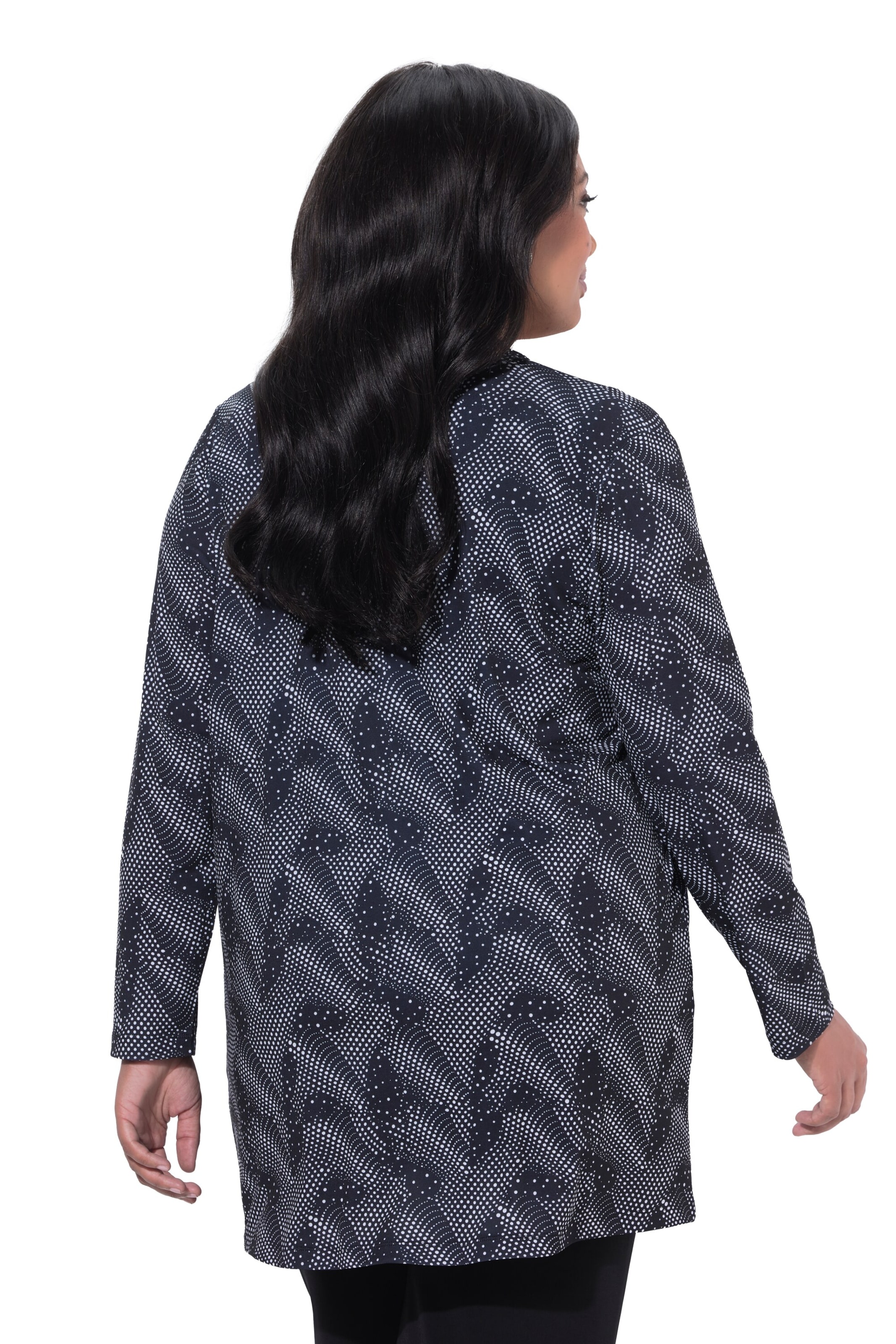 Ulla Popken Gebreid vest in Zwart