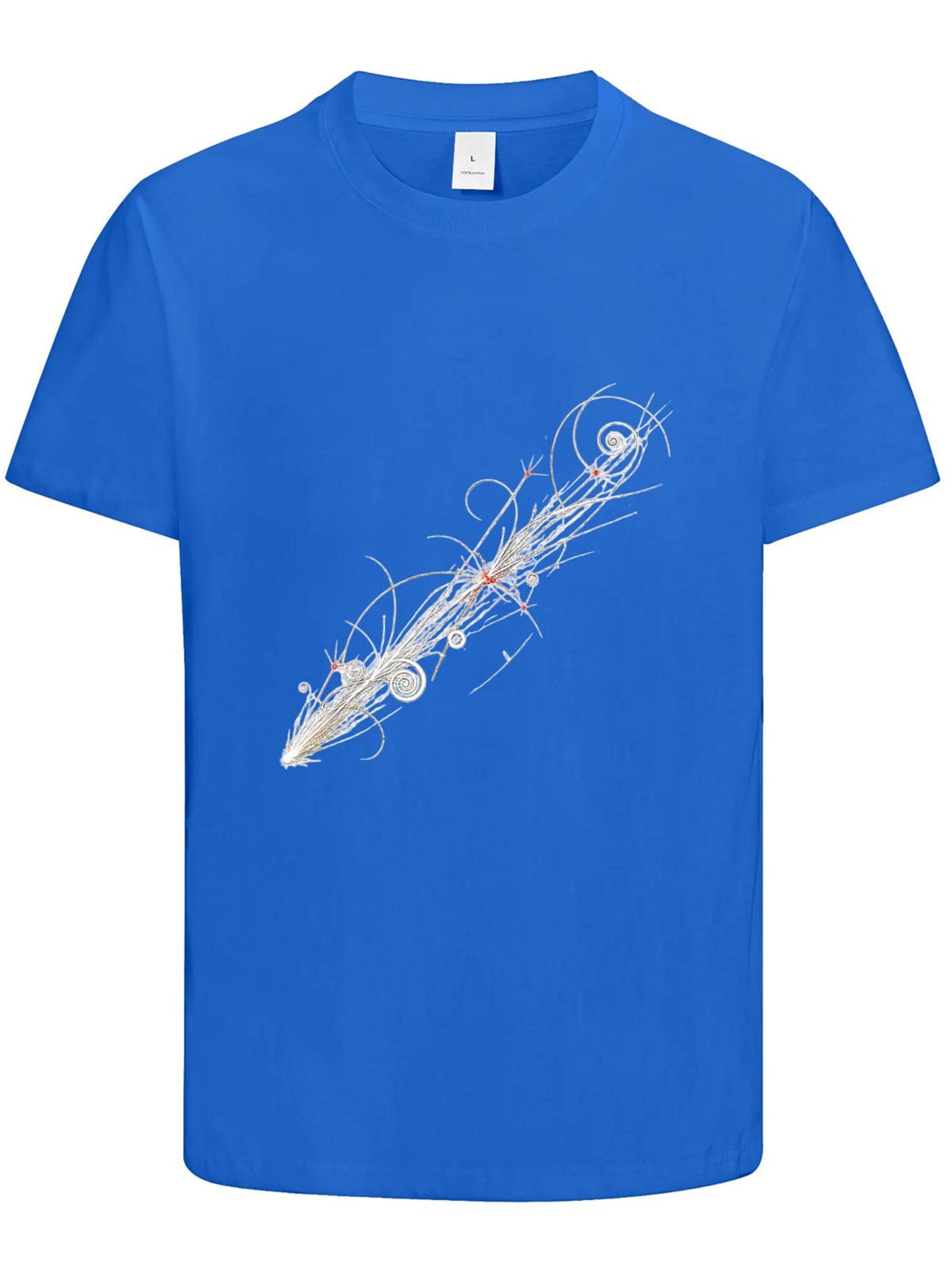 HUSKSWARE Shirt 'Herren T-Shirt mit Motivprint'‌‌‌‌‌‌‌‌‌ in Blau: Vorderseite