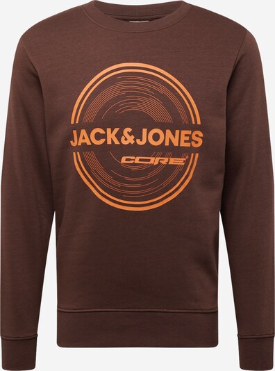 JACK & JONES Μπλούζα φούτερ 'PILOU' σε σκούρο καφέ / πορτοκαλί, Άποψη προϊόντος