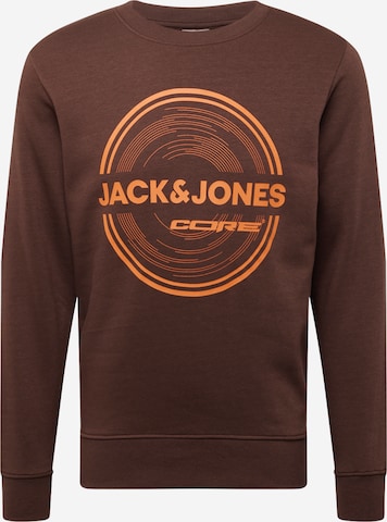 JACK & JONES Sweatshirt 'PILOU' in Bruin: voorkant