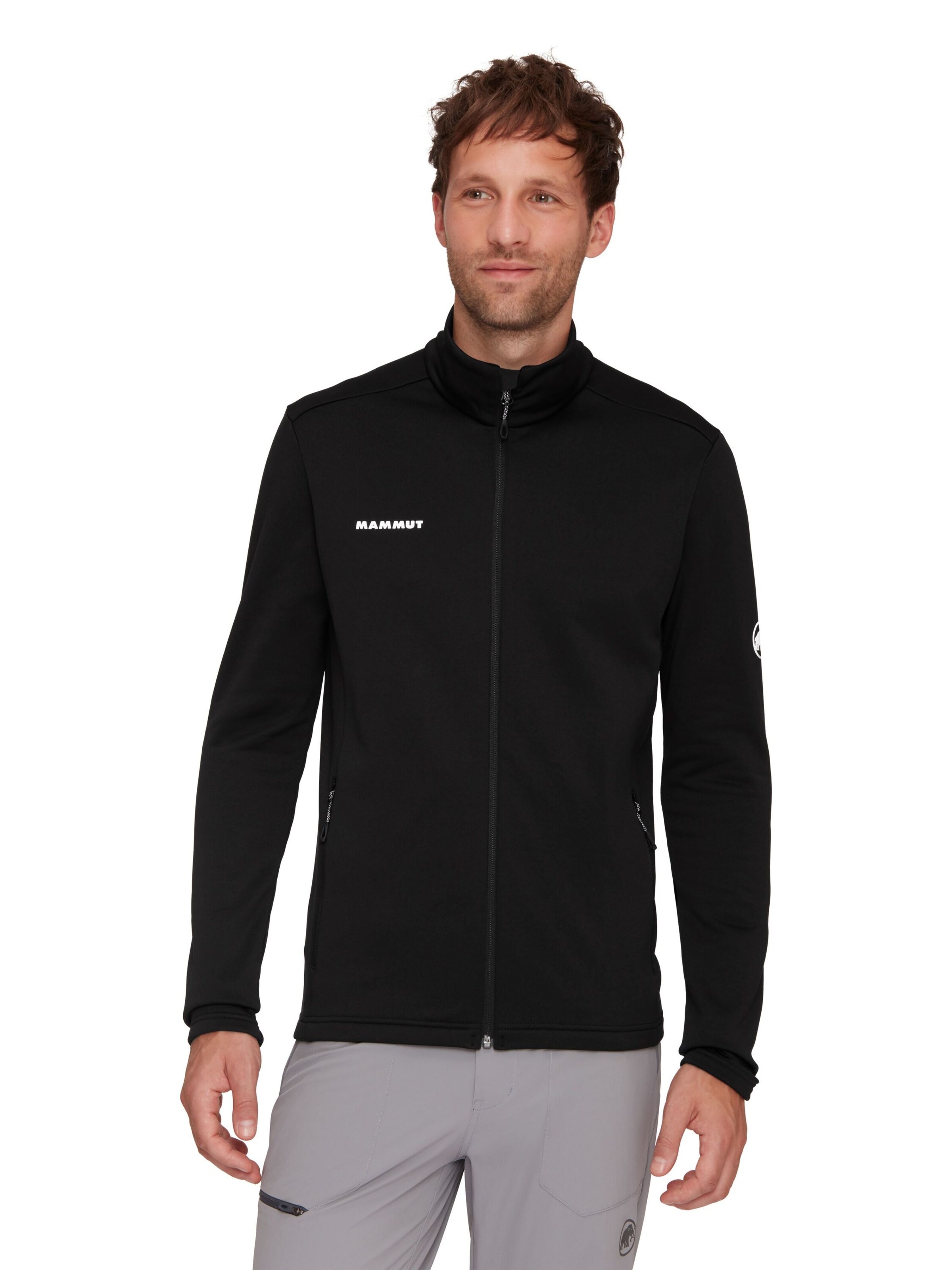MAMMUT Funktionsfleecejacke in Schwarz: Vorderseite