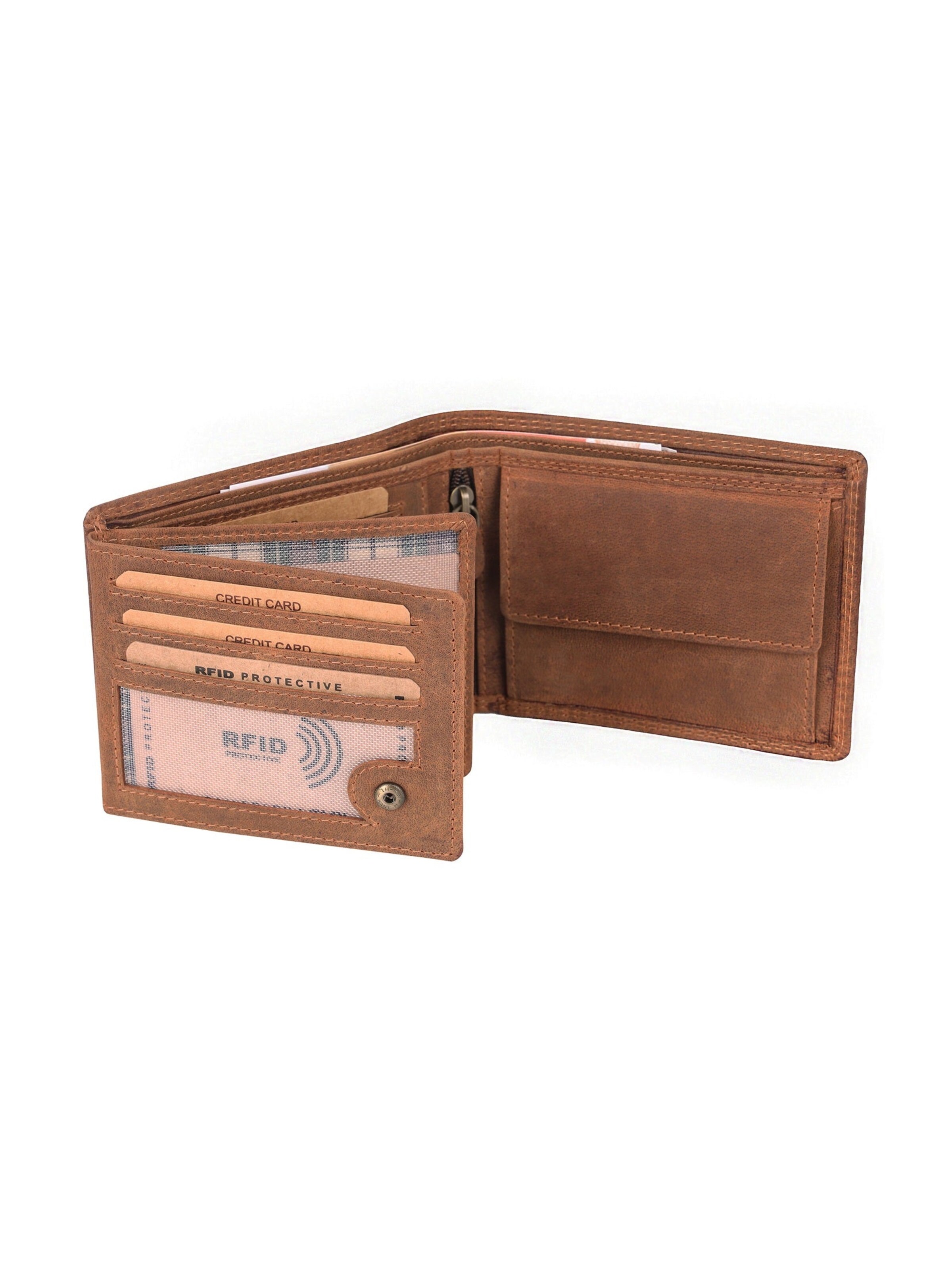 Benthill Wallet in Brown: front