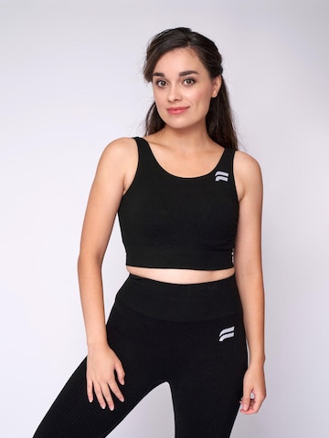 Low Support Soutien-gorge de sport 'Seamless Essential' Fortex Fitness en noir