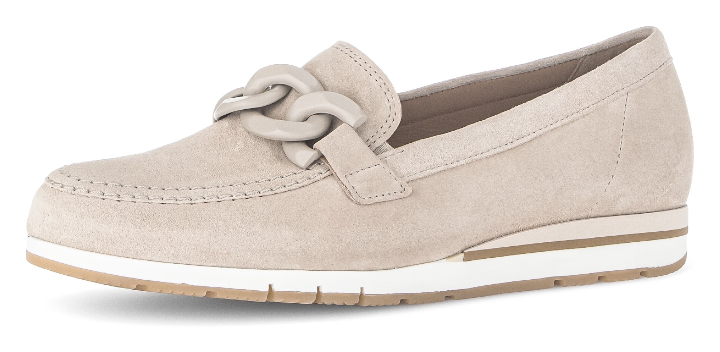 GABOR Classic Flats in Beige: front