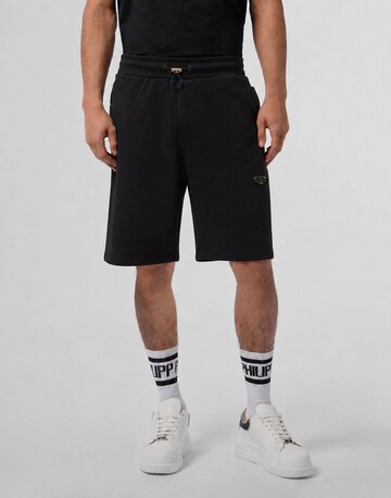 Philipp Plein Regular Broek in Zwart: voorkant