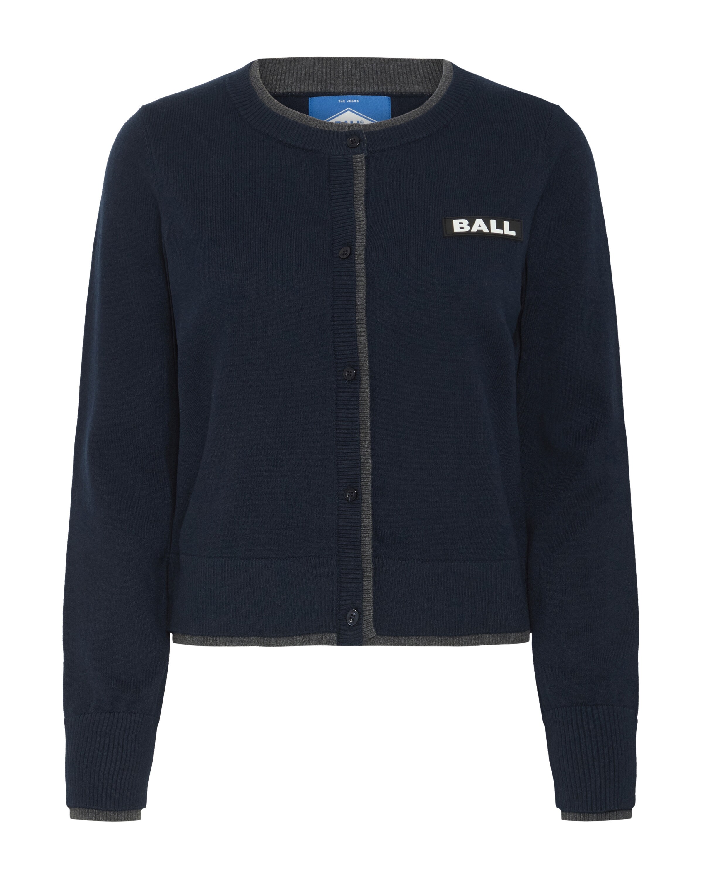 Ball Strickjacke 'MARIETTA' in Blau: Vorderseite