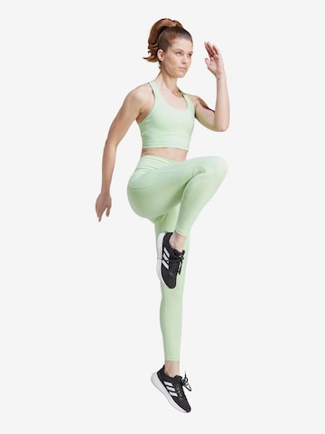 ADIDAS PERFORMANCE Skinny Workout Pants 'Essentials' in Green