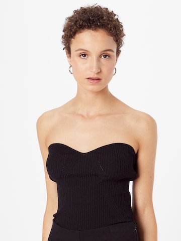 Gina Tricot Knitted Top 'Pia' in Black: front