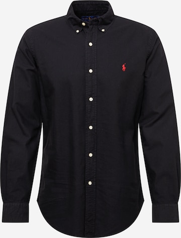Polo Ralph Lauren Regular fit Overhemd in Zwart: voorkant