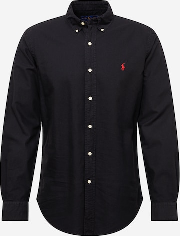 Polo Ralph Lauren Regular fit Πουκάμισο σε μαύρο: μπροστά